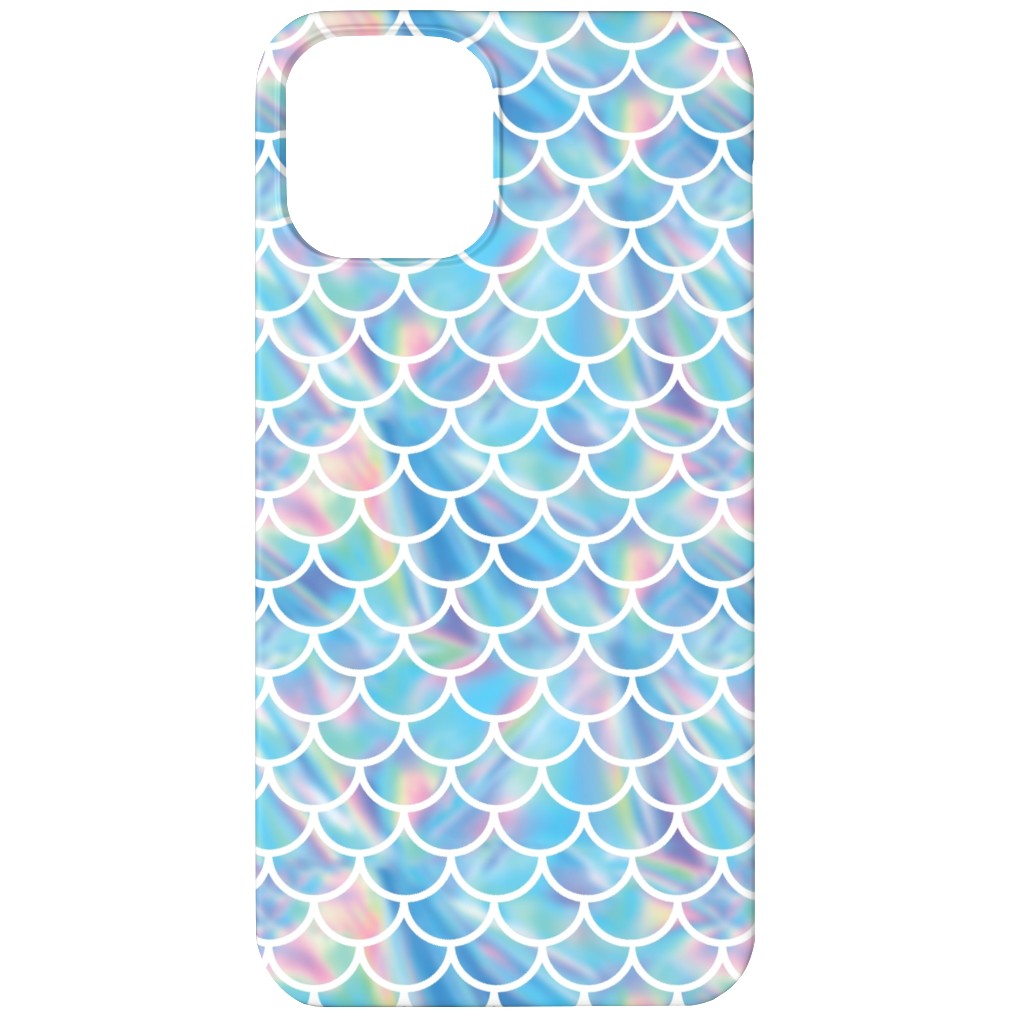 Mermaid Scales - Blue Phone Case, Silicone Liner Case, Matte, iPhone 11, Blue, True Blue