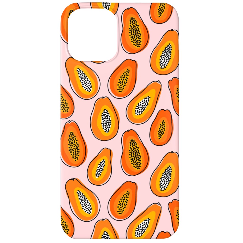 Abstract Papayas - Pink Phone Case, Slim Case, Matte, iPhone 11, Pink