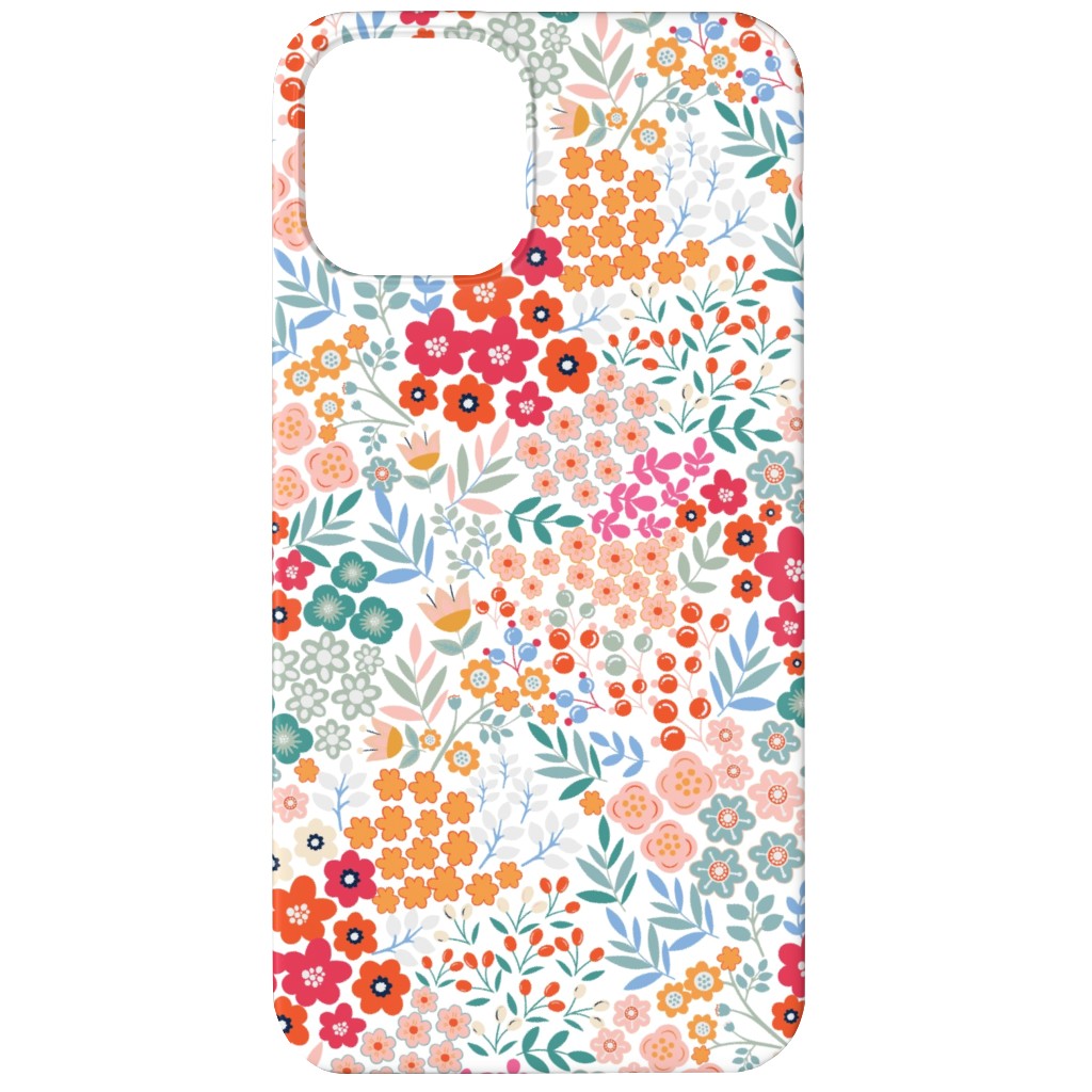 Summer Flower Phone Case, Slim Case, Matte, iPhone 11, Multicolor, White