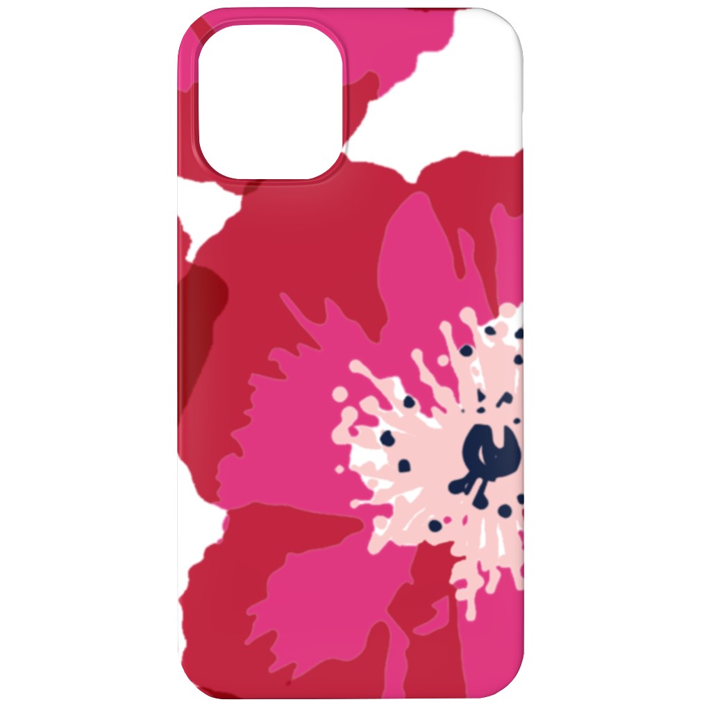 Really Big Poppies - Red Phone Case, Slim Case, Matte, iPhone 11, Pink, Bright Pink