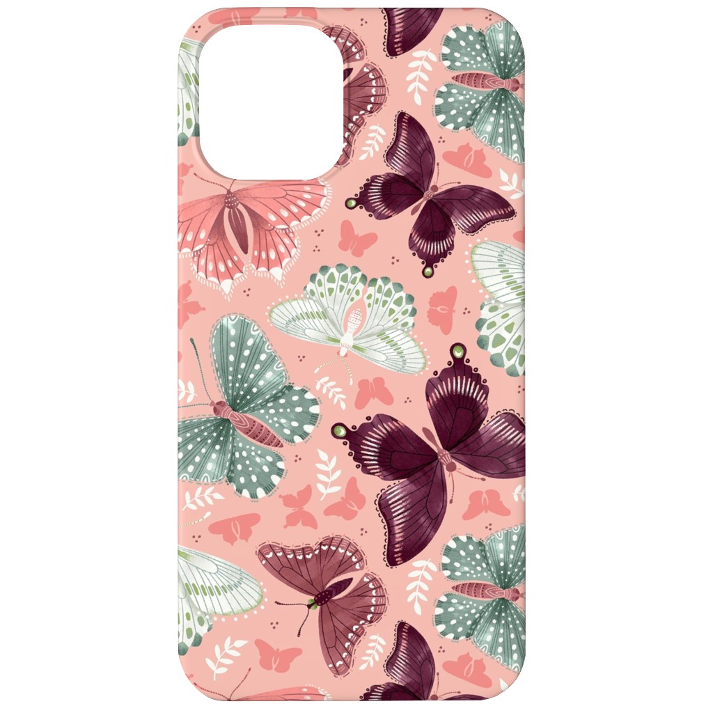 Romantic Butterflies - Pink Phone Case, Slim Case, Matte, iPhone 11, Pink, Bright Pink