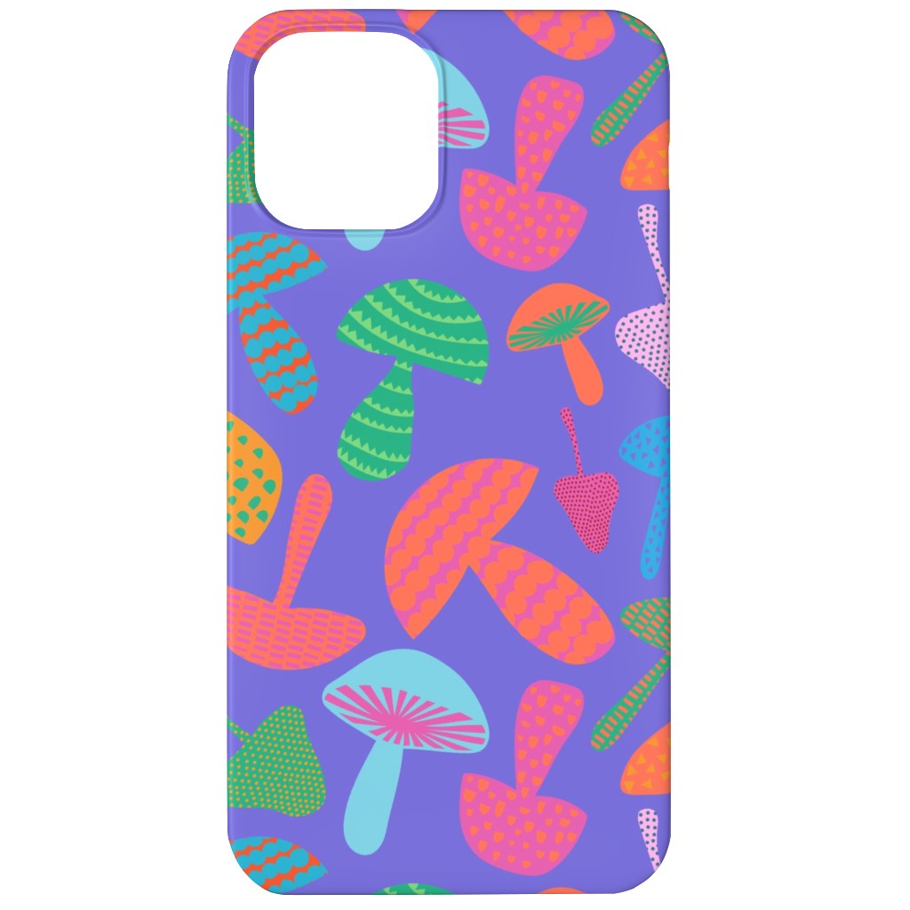 Mushroom Tossed - Bold Phone Case, Slim Case, Matte, iPhone 11, Purple, Purple