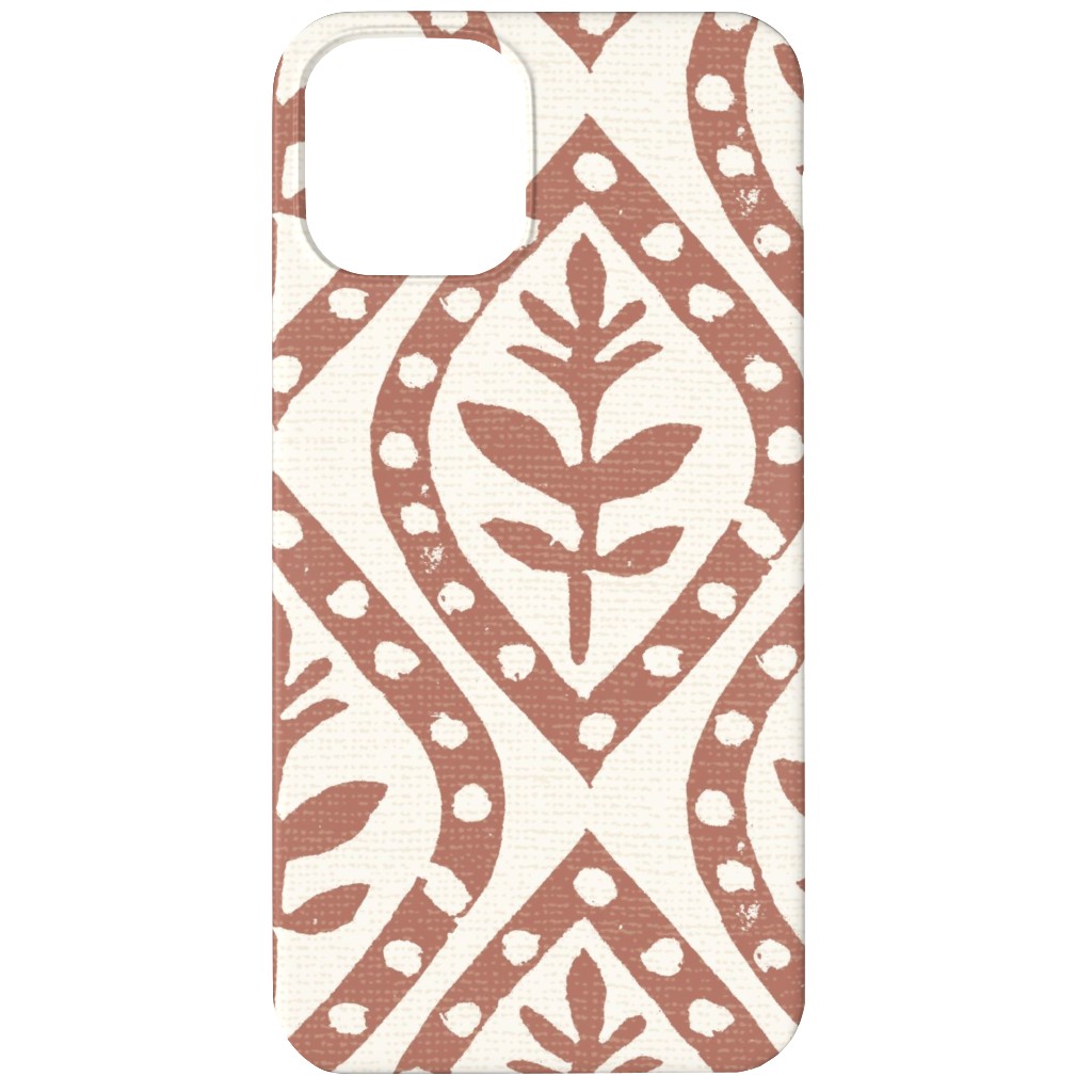 Molly's Print - Terracotta Phone Case, Slim Case, Matte, iPhone 11, Brown, Brown