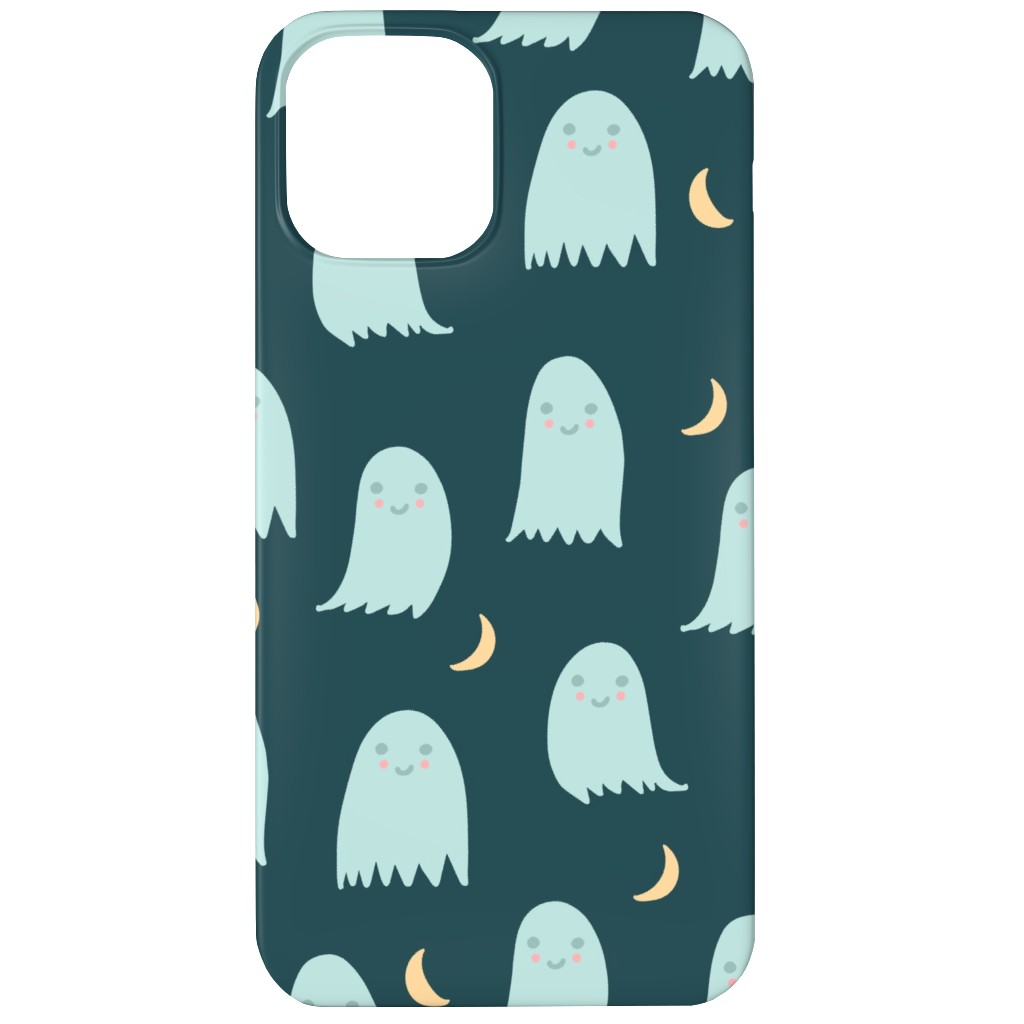 Cute Halloween Ghosts Phone Case, Slim Case, Matte, iPhone 11, Green