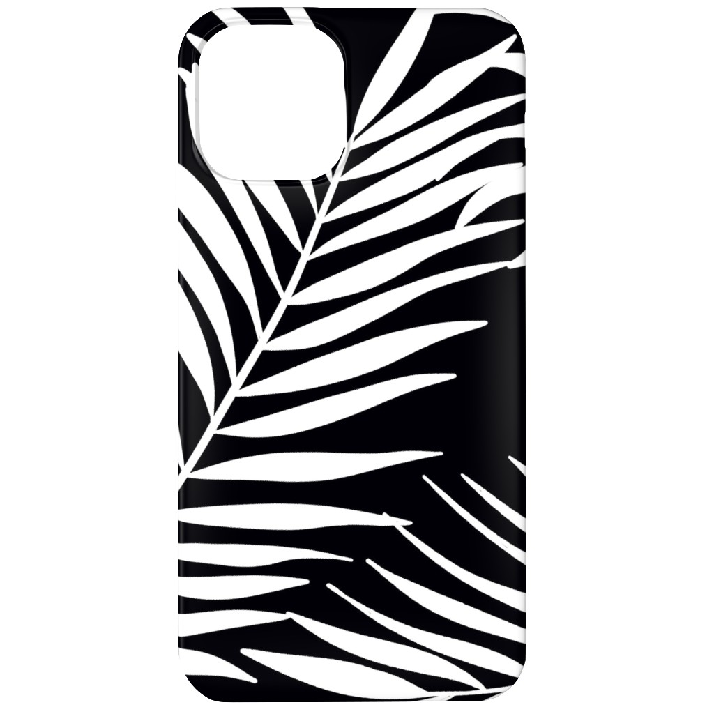 Palm Tree Leaves Phone Case, Slim Case, Matte, iPhone 11, Black