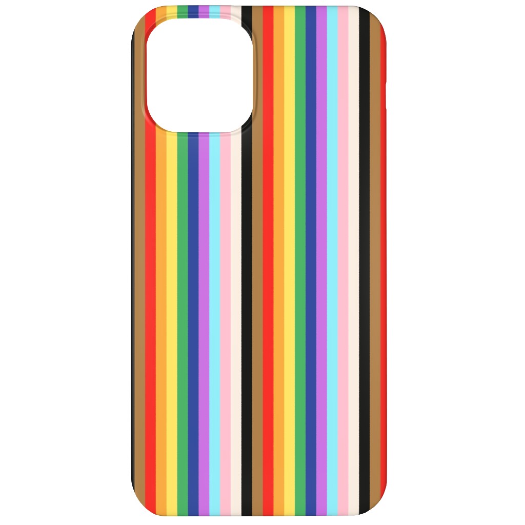 Lgbtq Stripes - Rainbow Pride Flag - Vertical Phone Case, Slim Case, Matte, iPhone 11, Multicolor