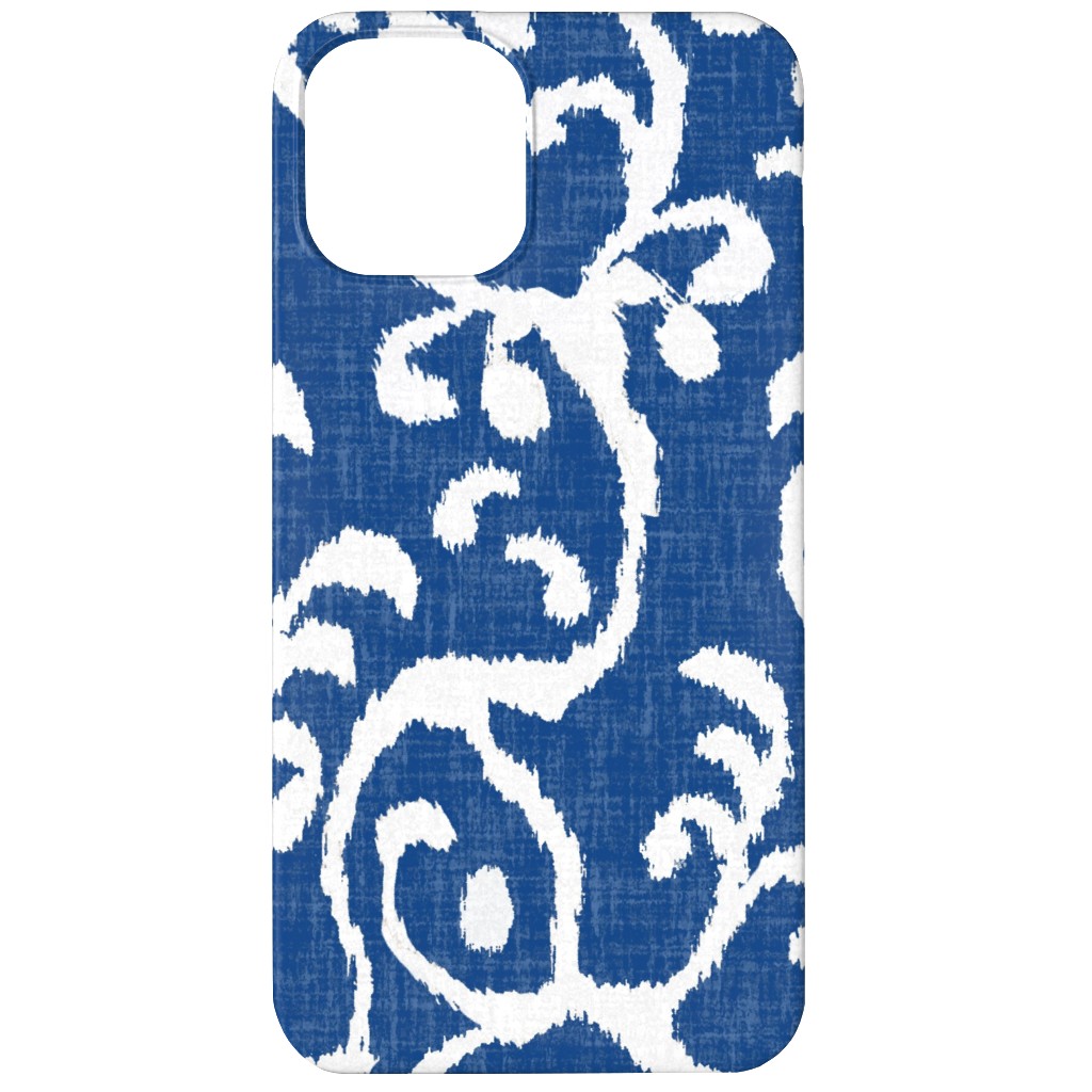 Lucette Ikat - Navy Phone Case, Slim Case, Matte, iPhone 11, Blue, True Blue