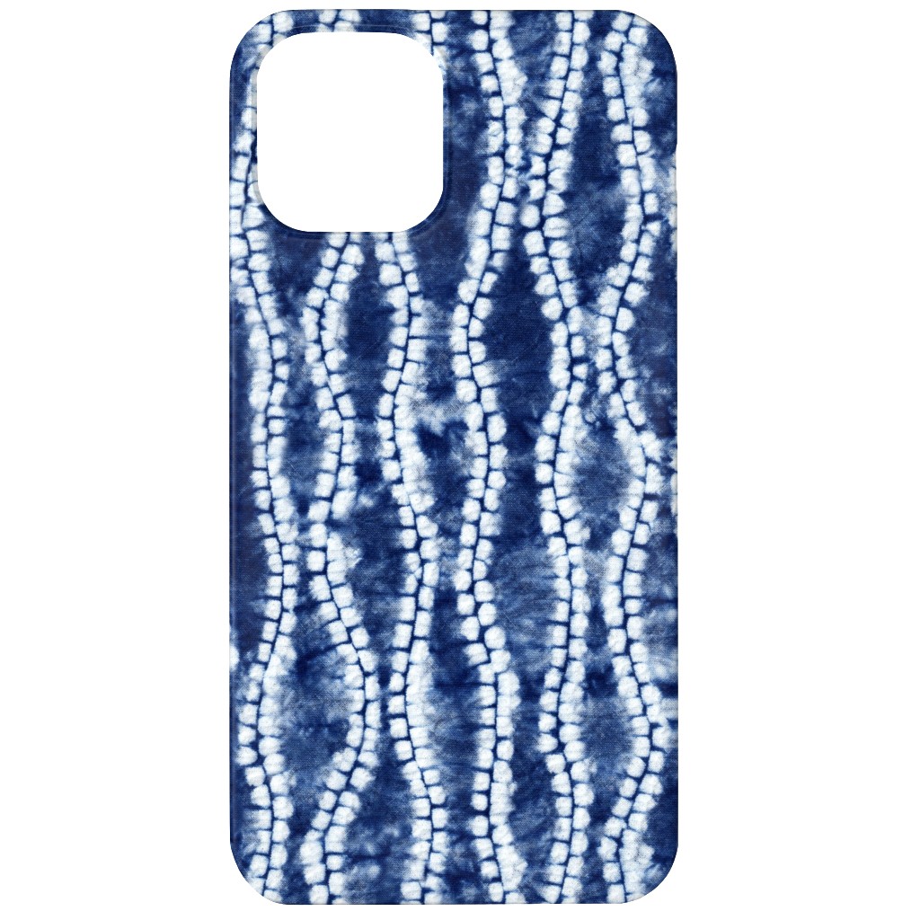 Shibori Ripples - Blue Phone Case, Slim Case, Matte, iPhone 11, Blue, True Blue