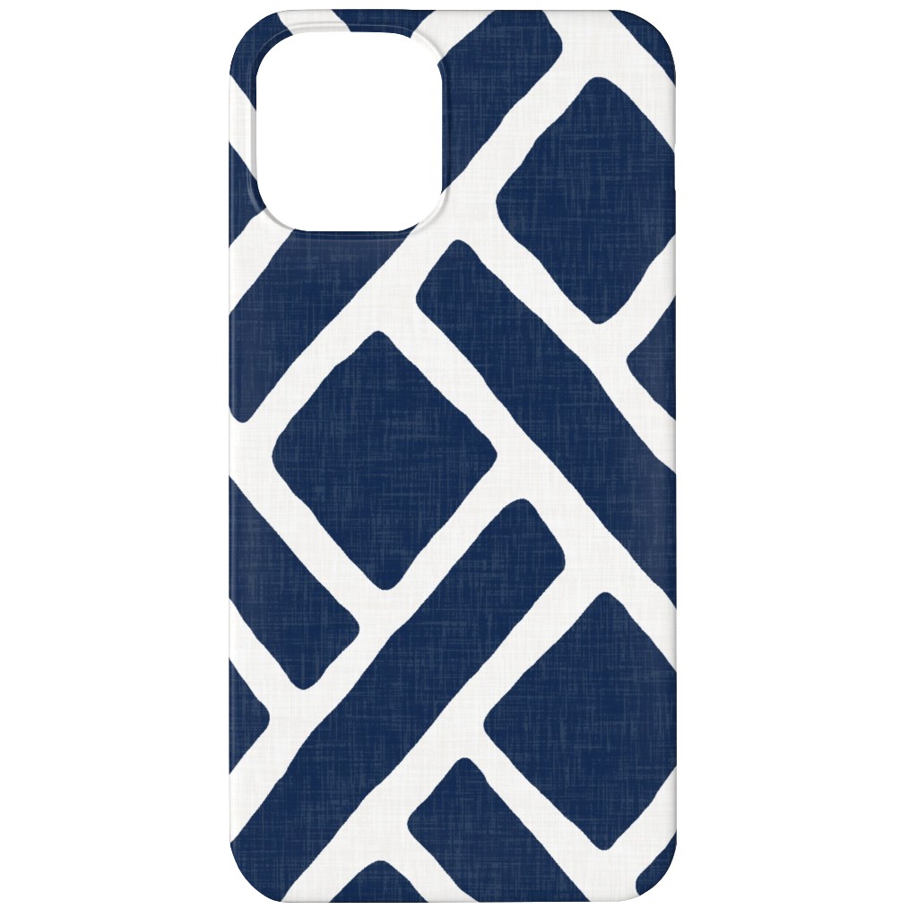 Savannah Trellis Phone Case, Slim Case, Matte, iPhone 11, Blue, Silhouette