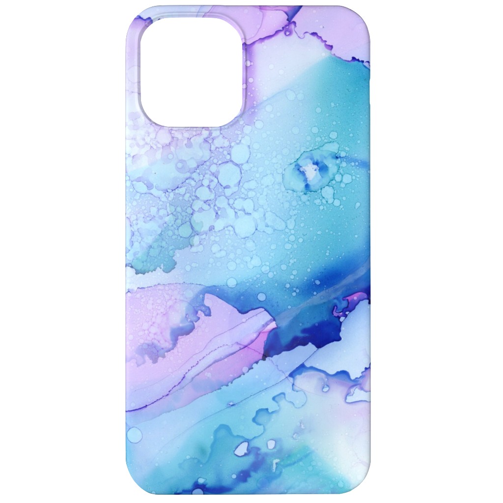 Watercolor Waves - Blue and Purple Phone Case, Slim Case, Matte, iPhone 11, Blue, True Blue