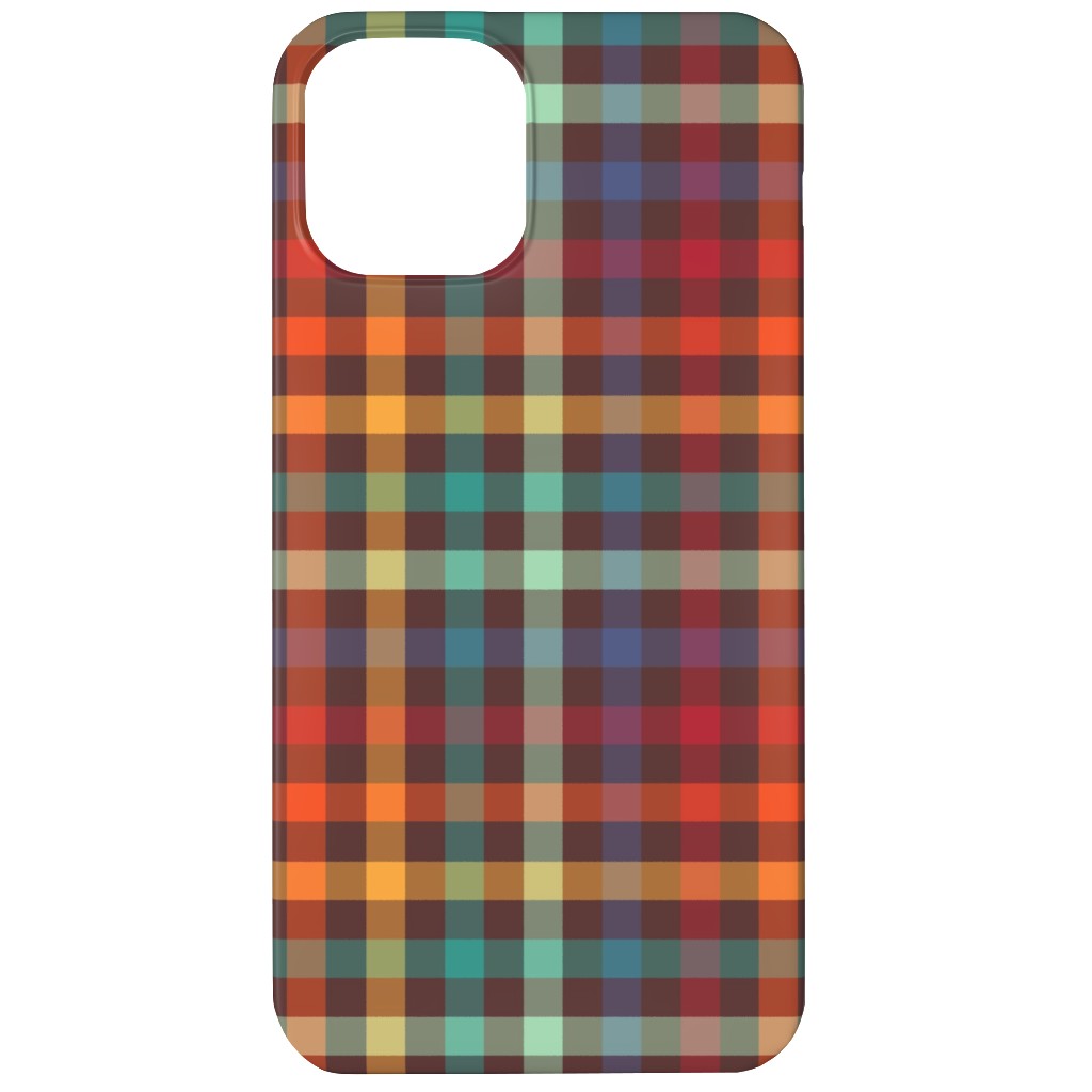 Retro Rainbow Plaid Phone Case, Slim Case, Matte, iPhone 11, Multicolor