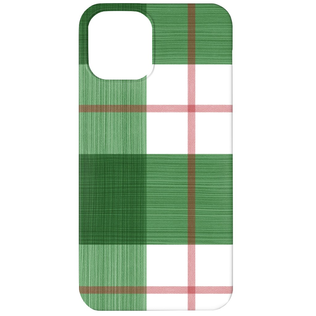 Double Plaid Phone Case, Slim Case, Matte, iPhone 11, Green