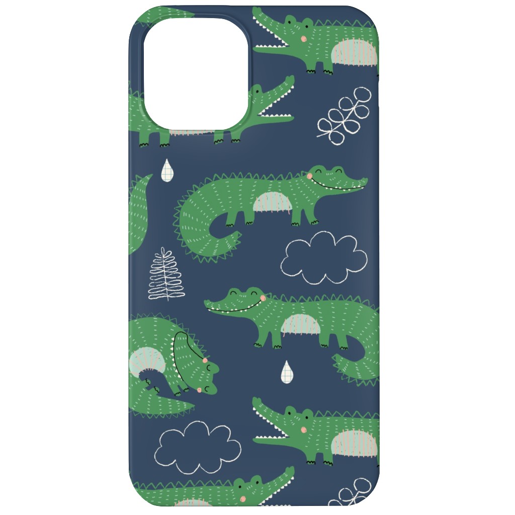 Cute Alligators - Green Phone Case, Slim Case, Matte, iPhone 11, Green, Classic Green