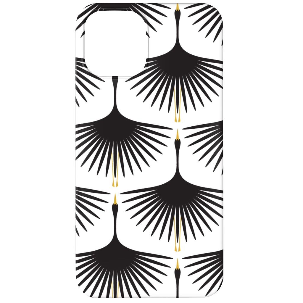 Art Deco Swans Phone Case, Slim Case, Matte, iPhone 11, White