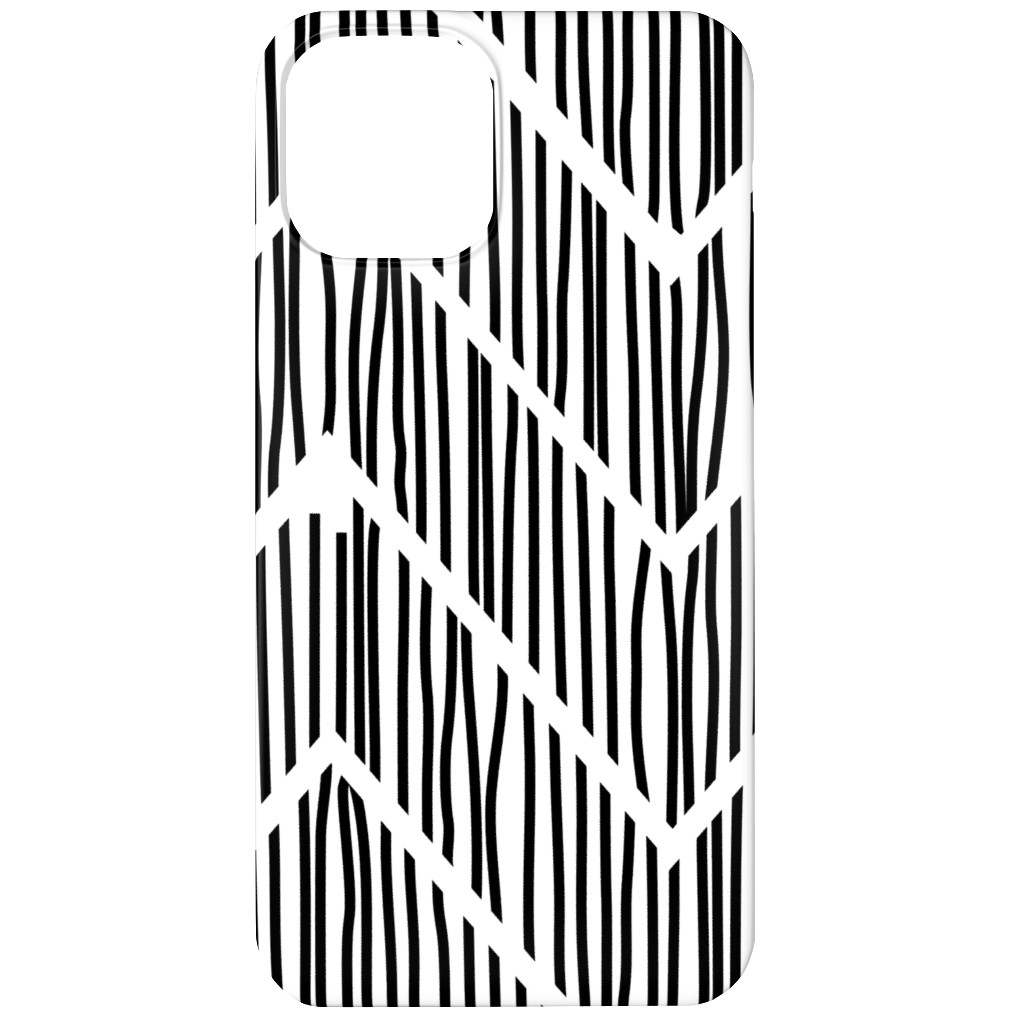 Black & White Chevron Phone Case, Slim Case, Matte, iPhone 11, Gray