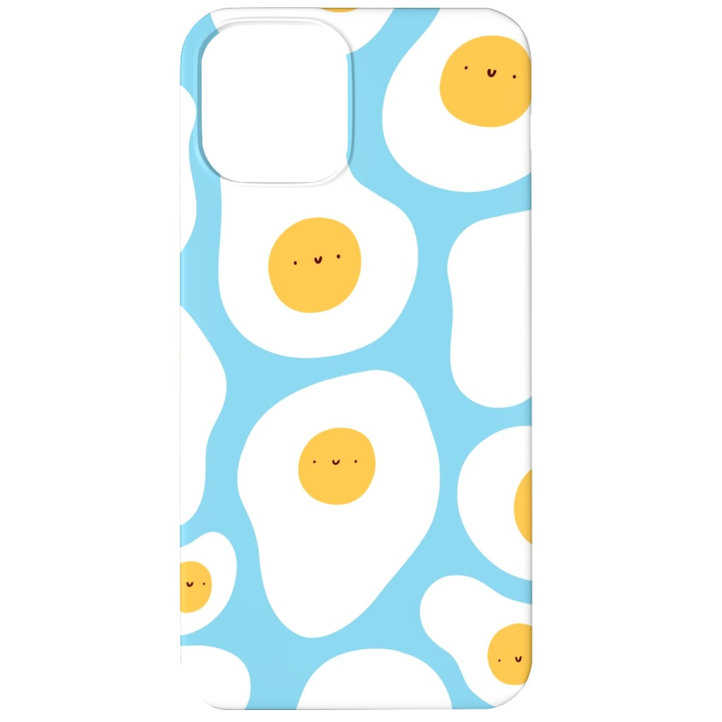Cute Fried Eggs - Blue Phone Case, Slim Case, Matte, iPhone 11, Blue
