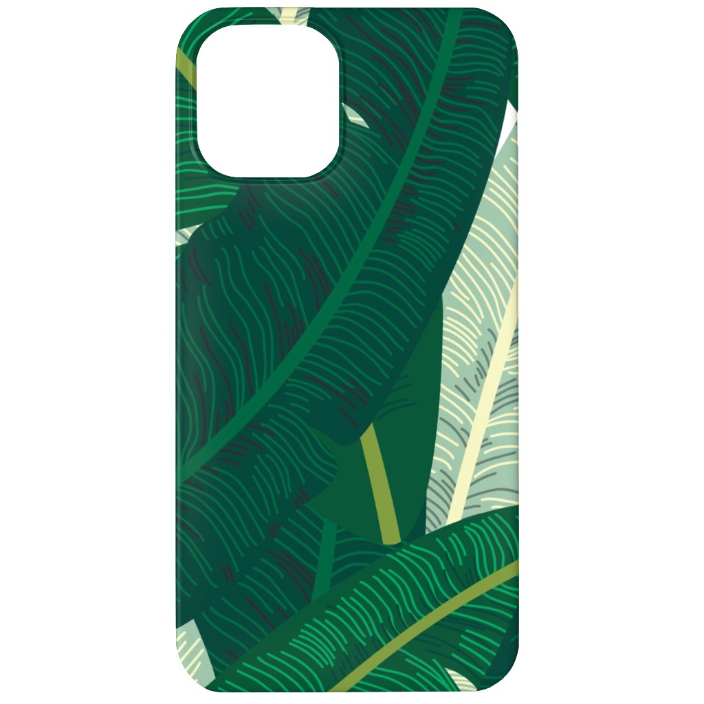 Classic Banana Leaves - Palm Springs Green Phone Case, Slim Case, Matte, iPhone 11, Green
