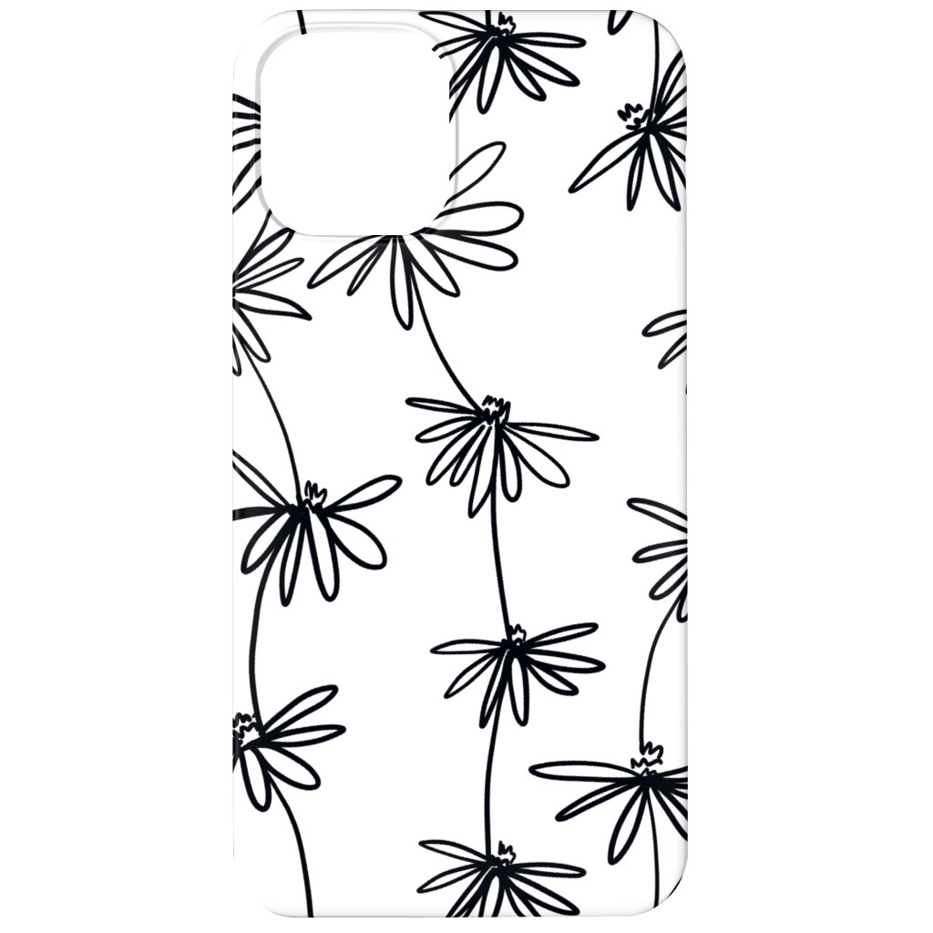 Daisy Chain - Black and White Phone Case, Slim Case, Matte, iPhone 11, White