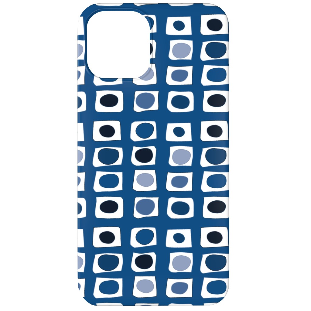 Little White Rectangles - Classic Blue Phone Case, Slim Case, Matte, iPhone 11, Blue, True Blue