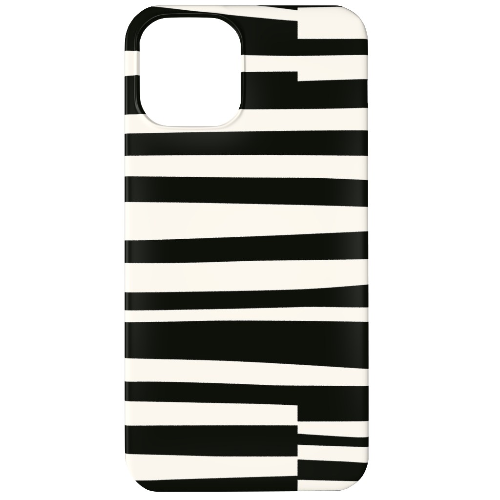 Twiggy Stripes Phone Case, Silicone Liner Case, Matte, iPhone 12 Mini, Black, Black
