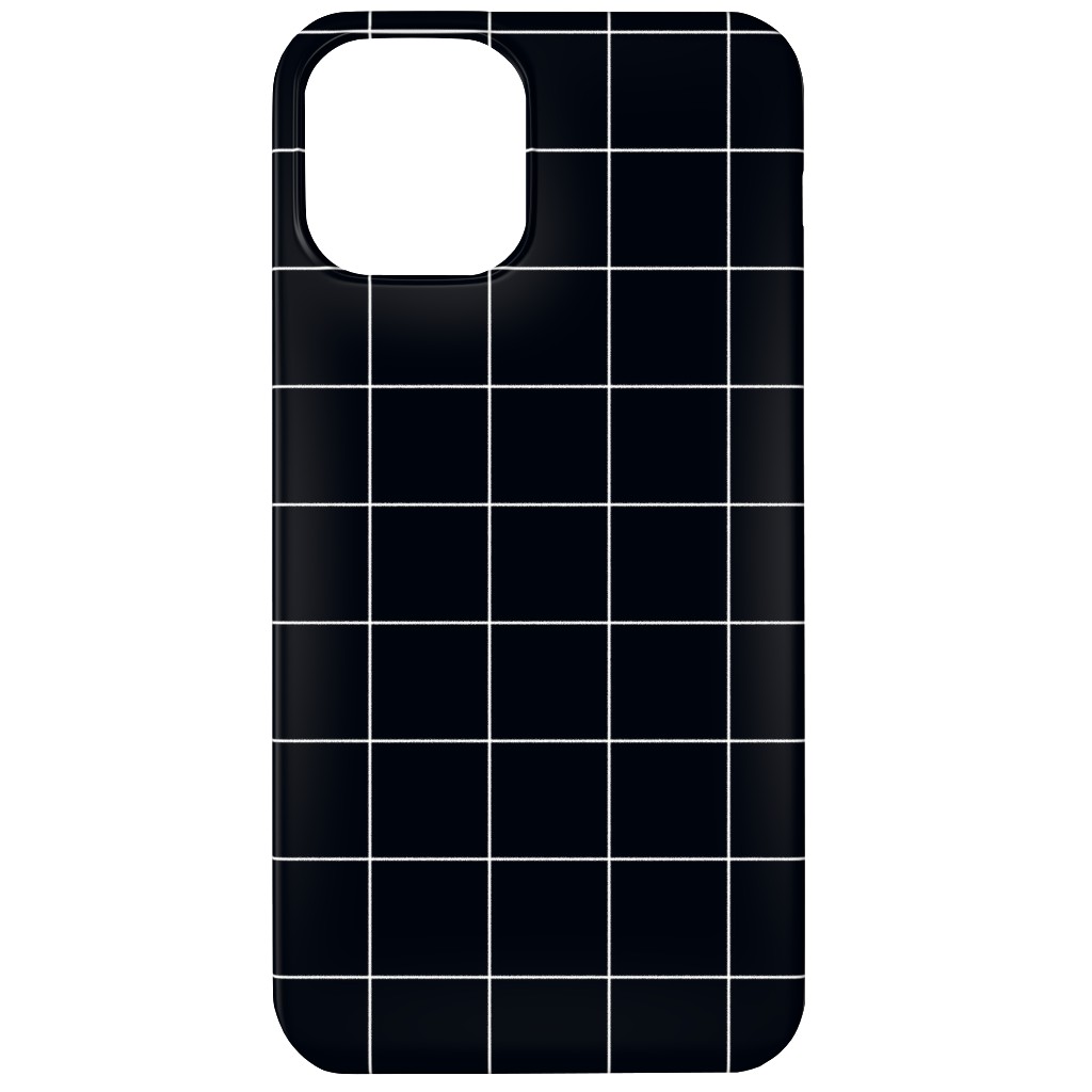 Grid - Black Ad White Phone Case, Silicone Liner Case, Matte, iPhone 12 Mini, Black