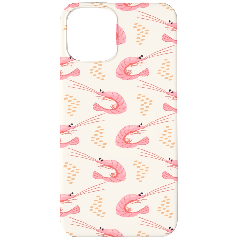 Zigzag Shrimps - Pink Phone Case, Silicone Liner Case, Matte, iPhone 12 Mini, Pink