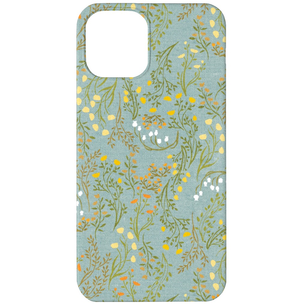 Summer Meadow Phone Case, Silicone Liner Case, Matte, iPhone 12 Mini, Green