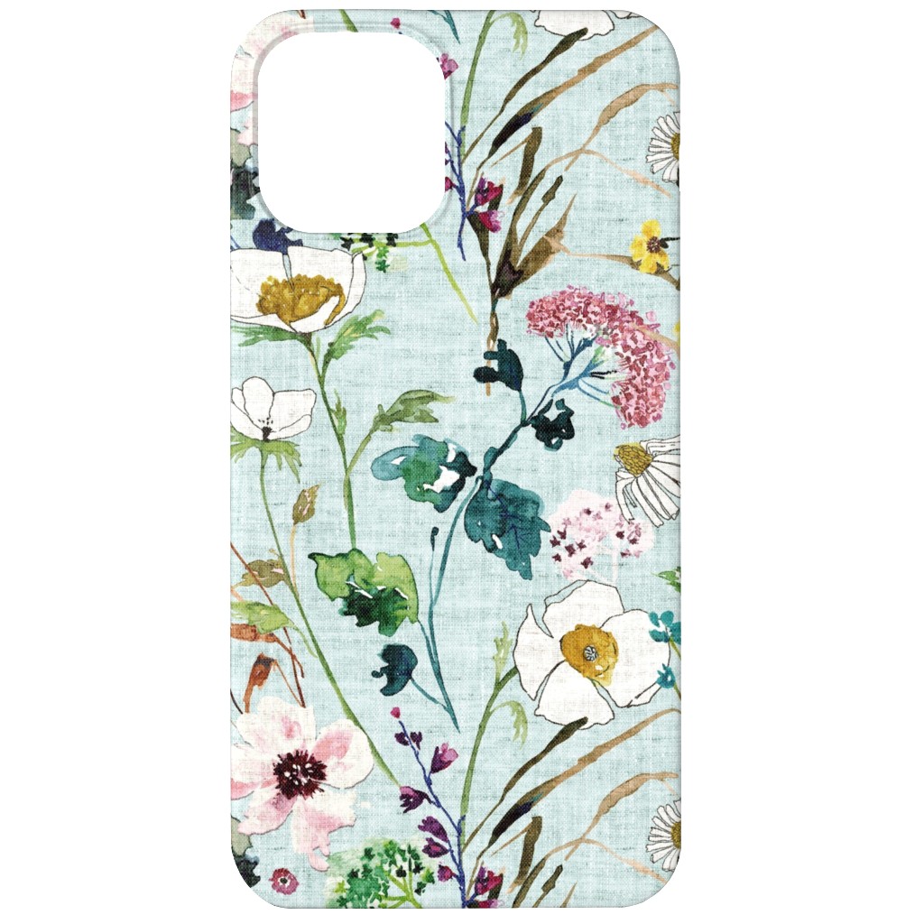 Verdure Wildflowers - Multi Phone Case, Silicone Liner Case, Matte, iPhone 12 Mini, Multicolor