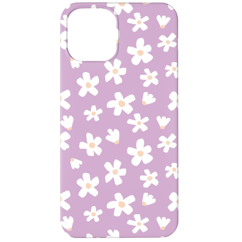 Daisy Garden Floral - Purple Phone Case, Slim Case, Matte, iPhone 12 Mini, Purple