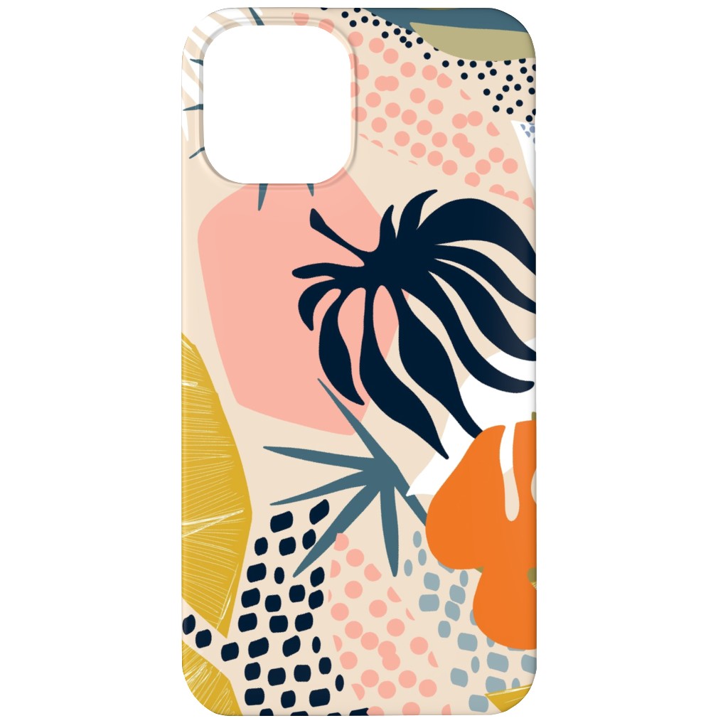 Tropical Foliage - Natural Retro - Multi Phone Case, Slim Case, Matte, iPhone 12 Mini, Multicolor