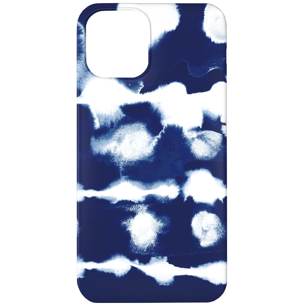 Dye Dot Stripe - Blue Phone Case, Slim Case, Matte, iPhone 12 Mini, Blue