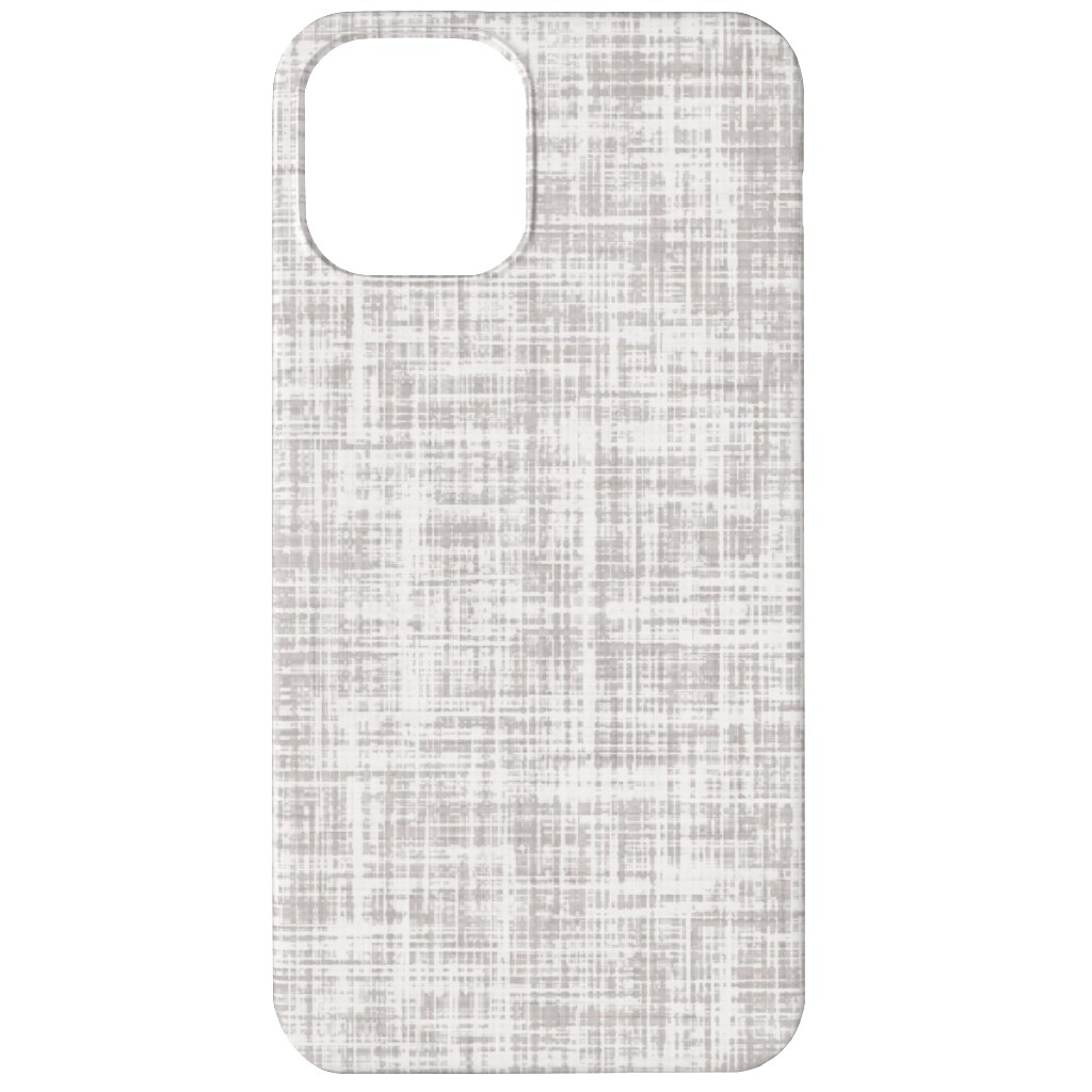 Vintage Linen Phone Case, Slim Case, Matte, iPhone 12 Mini, Gray