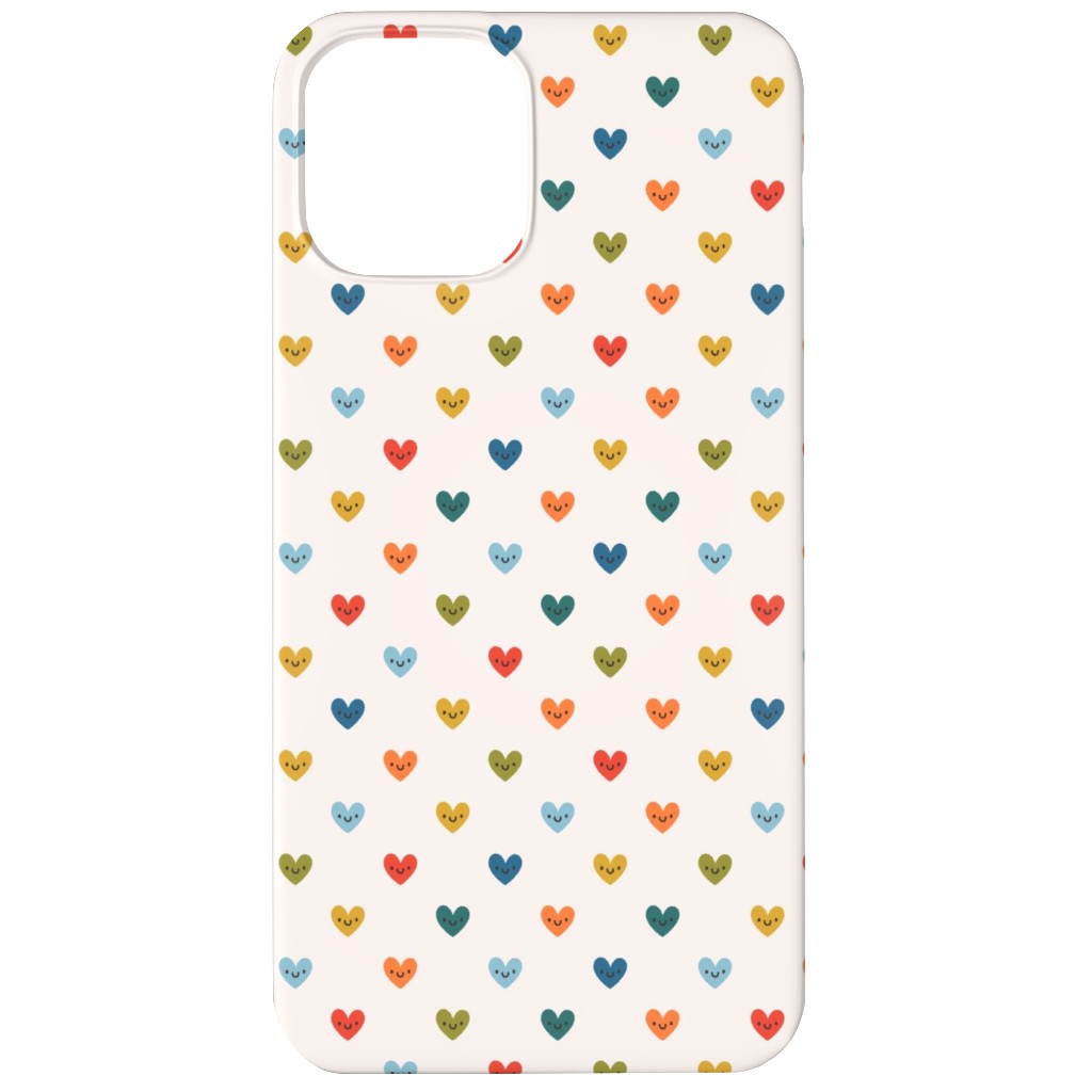 Cute Colored Hearts - Multi Phone Case, Slim Case, Matte, iPhone 12 Mini, Multicolor