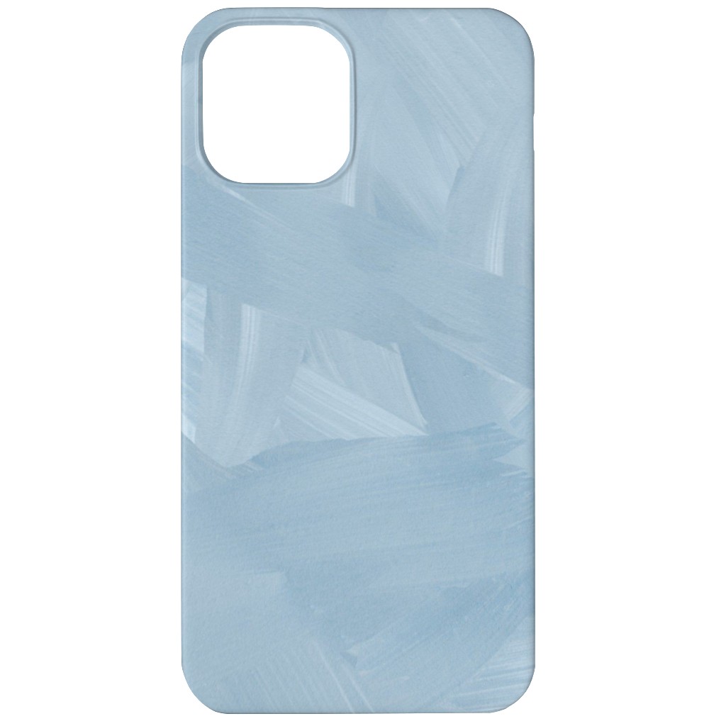 Brushstroke Wash - Light Blue Phone Case, Slim Case, Matte, iPhone 12 Mini, Blue