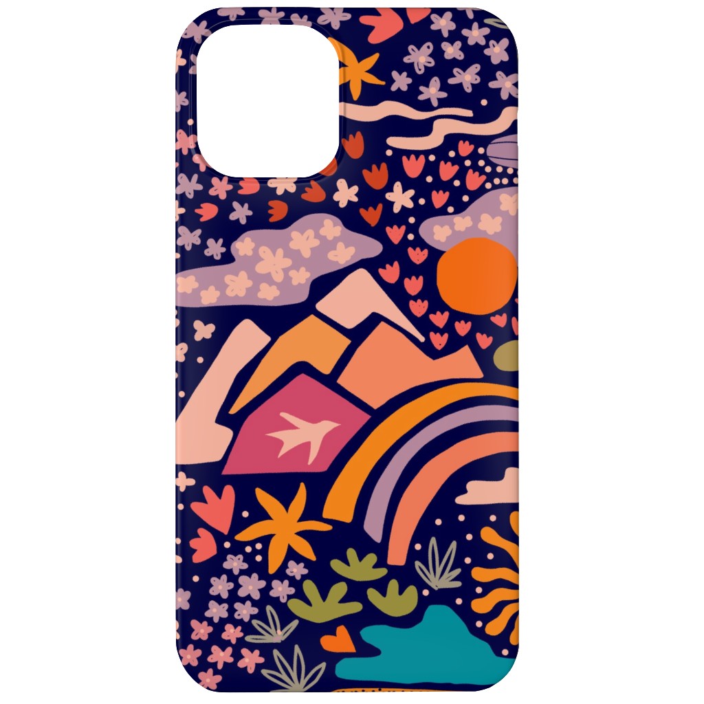 Outdoor Adventure - Dark Blue Phone Case, Slim Case, Matte, iPhone 12 Mini, Multicolor