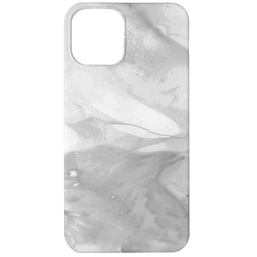 Carerra Marble - Watercolor Phone Case, Slim Case, Matte, iPhone 12 Mini, Gray, Gray