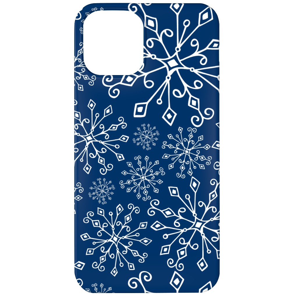 Frost Snowflakes Phone Case, Slim Case, Matte, iPhone 12 Mini, Blue