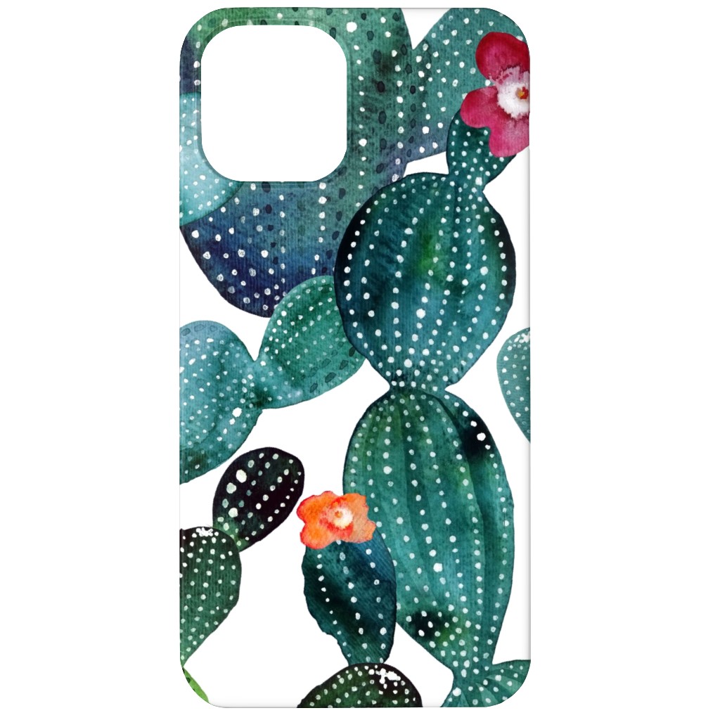 Cactuses - Green Phone Case, Slim Case, Matte, iPhone 12 Mini, Green, Classic Green