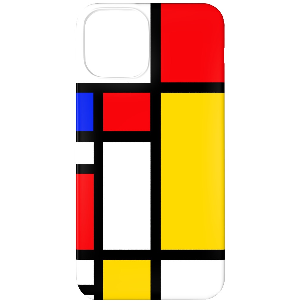 Mondrian Phone Case, Slim Case, Matte, iPhone 12 Mini, Multicolor