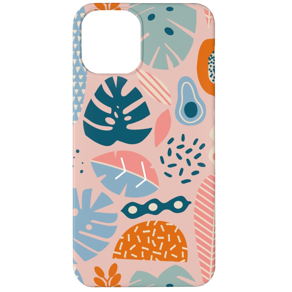Retro Tropical Pattern Phone Case, Slim Case, Matte, iPhone 12 Mini, Multicolor