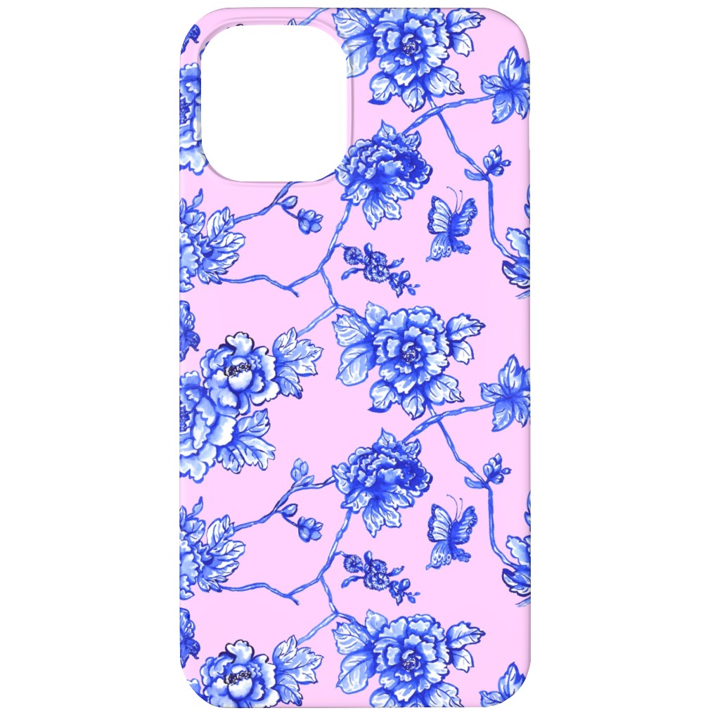 Chinoiserie Floral - Blush Phone Case, Slim Case, Matte, iPhone 12 Mini, Pink