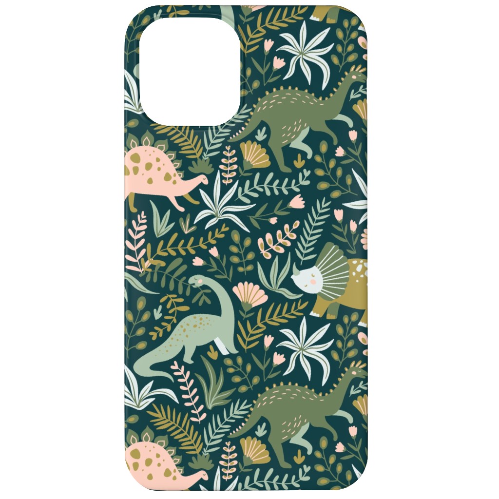 Dino - Green Phone Case, Slim Case, Matte, iPhone 12 Mini, Green