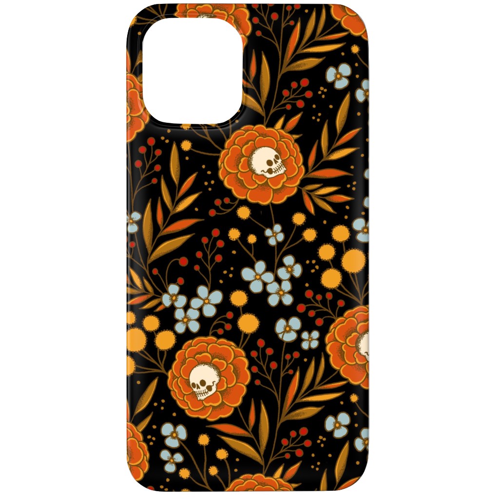 Halloween Floral - Multi Phone Case, Silicone Liner Case, Matte, iPhone 12 Pro Max, Multicolor