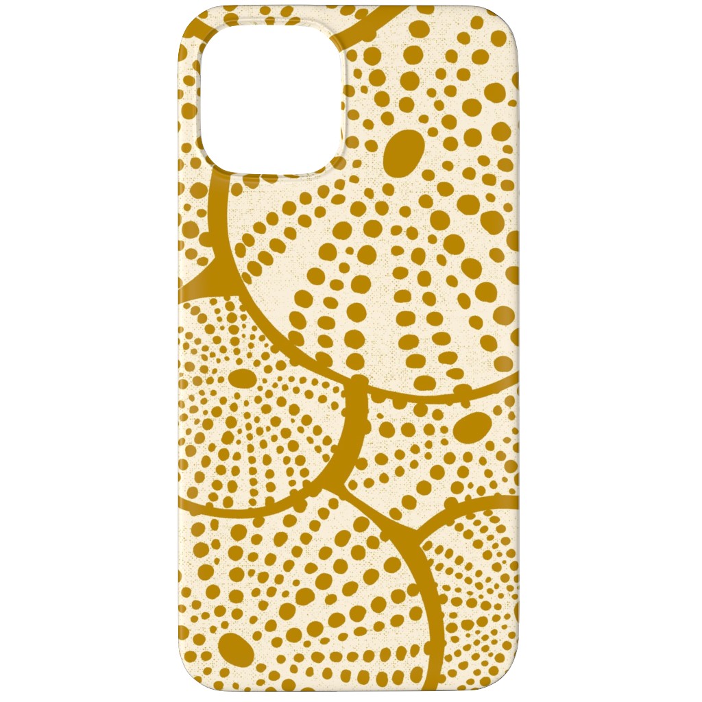 Bed of Nautical Sea Urchins - Ivory on Golden Yellow Phone Case, Silicone Liner Case, Matte, iPhone 12 Pro Max, Yellow