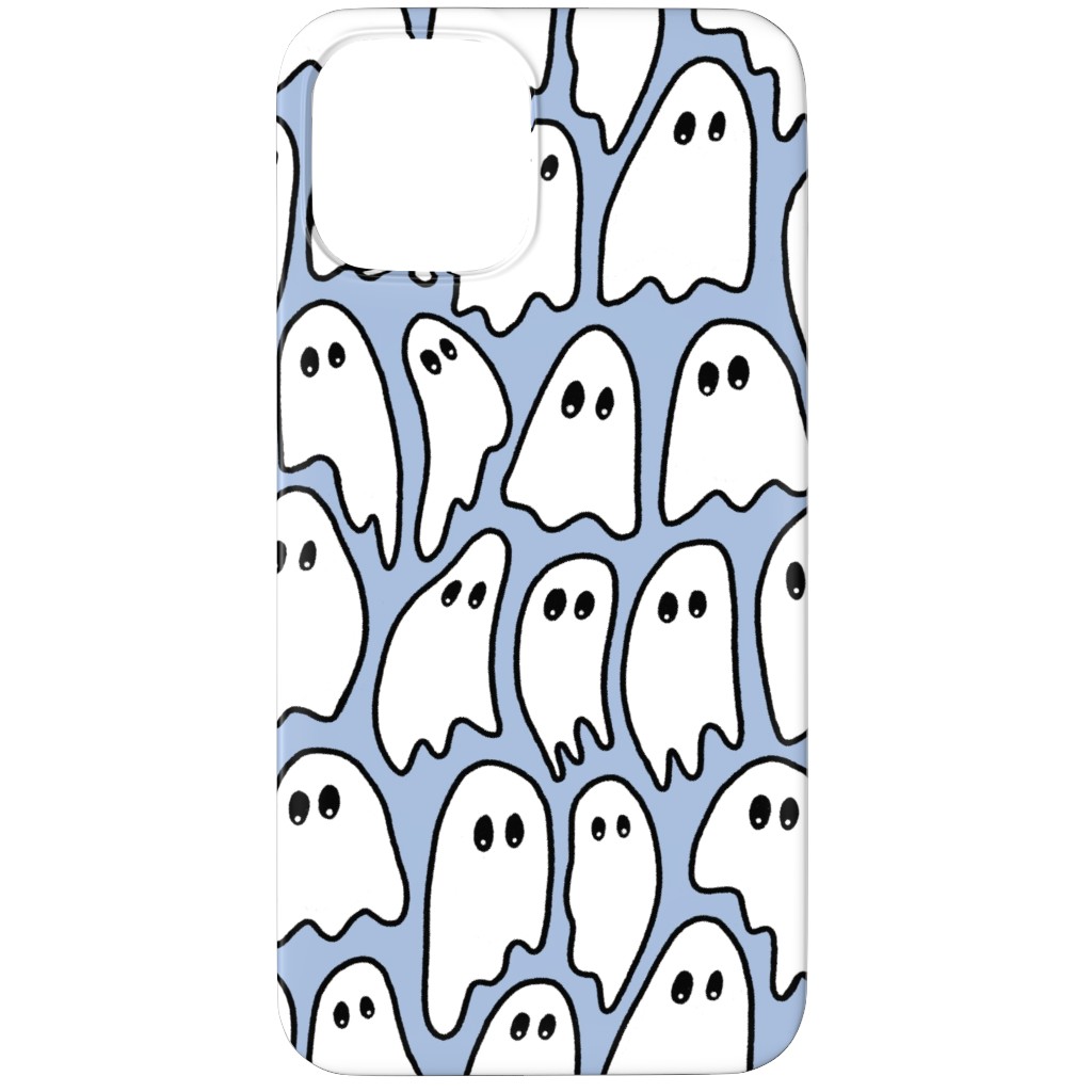 Ghosted Ghosts Phone Case, Silicone Liner Case, Matte, iPhone 12 Pro Max, Blue