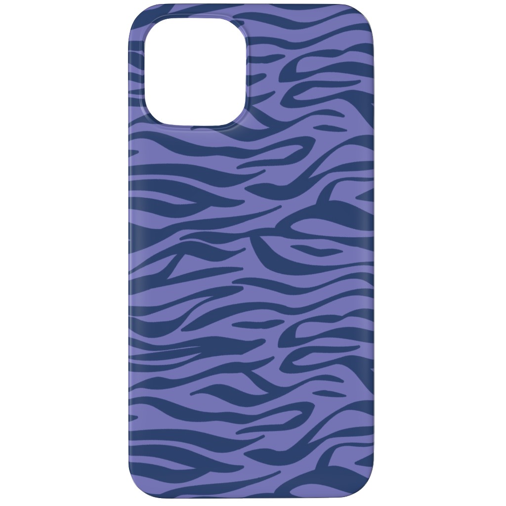Zebra Animal Print - Purple Phone Case, Silicone Liner Case, Matte, iPhone 12 Pro Max, Purple, Purple