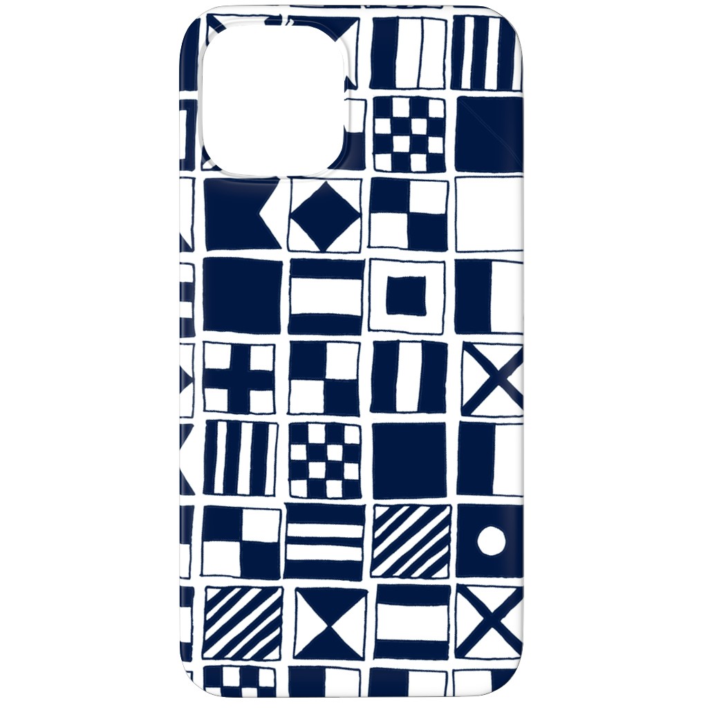 Sailing Flags - Navy Blue Phone Case, Silicone Liner Case, Matte, iPhone 12 Pro Max, Blue