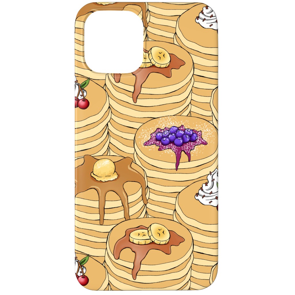Flapjack Stack Phone Case, Silicone Liner Case, Matte, iPhone 12 Pro Max, Beige