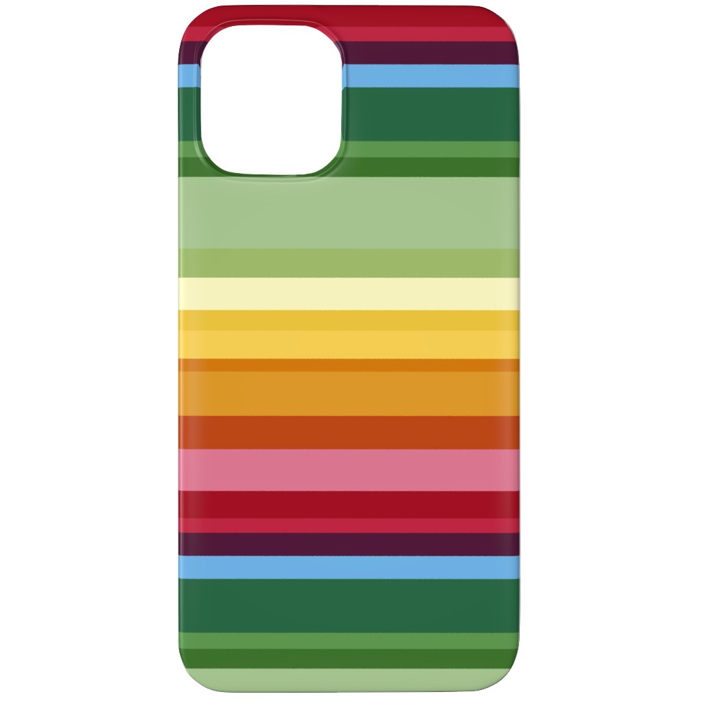 Rainbow Stripe Phone Case, Silicone Liner Case, Matte, iPhone 12 Pro Max, Multicolor