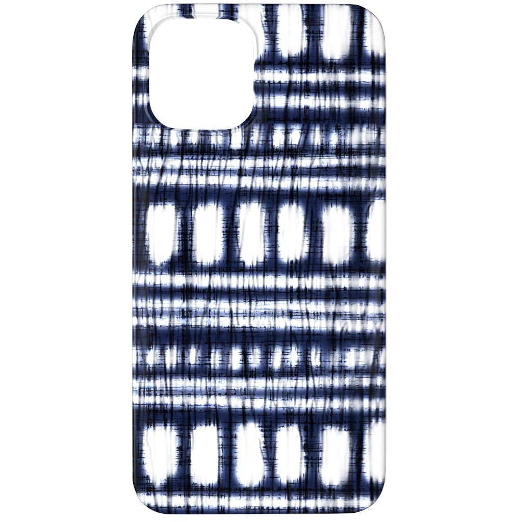 Shibori - Organic and Loose Lines and Dots Phone Case, Silicone Liner Case, Matte, iPhone 12 Pro Max, Blue, True Blue